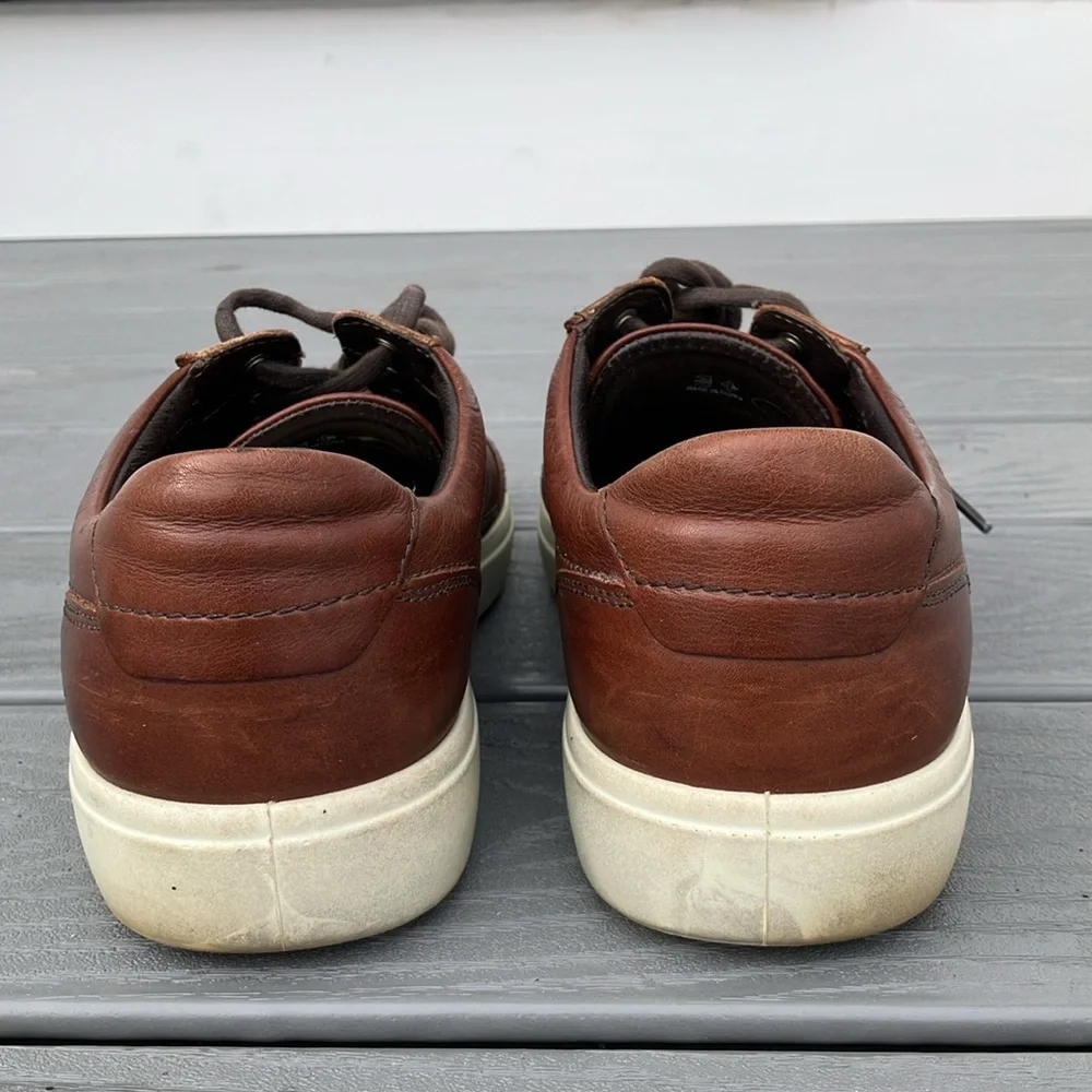 Econ Men's Soft 7 Danish Design Leather Sneakers Brown Size EU 47/US 13/13.5